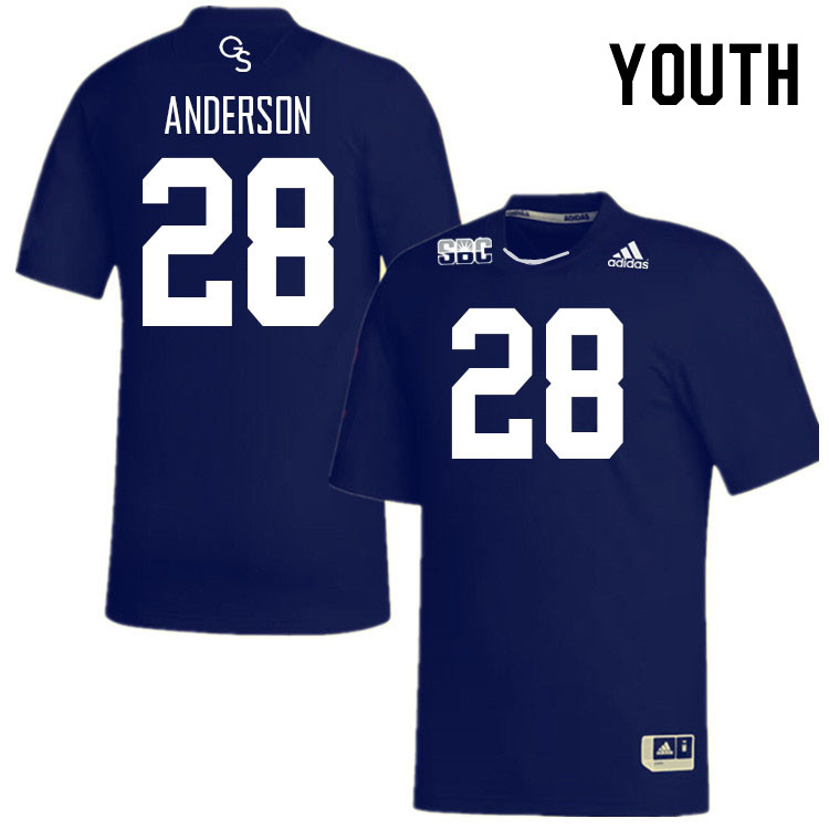 Youth #28 J'Shawn Anderson Georgia Southern Eagles College Football Jerseys Stitched Sale-Navy